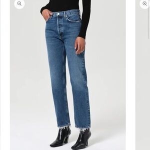 Agolde Blue Straight Leg Women's Jeans